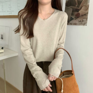 Loose Vneck Soft Cozy Sweater For Layering