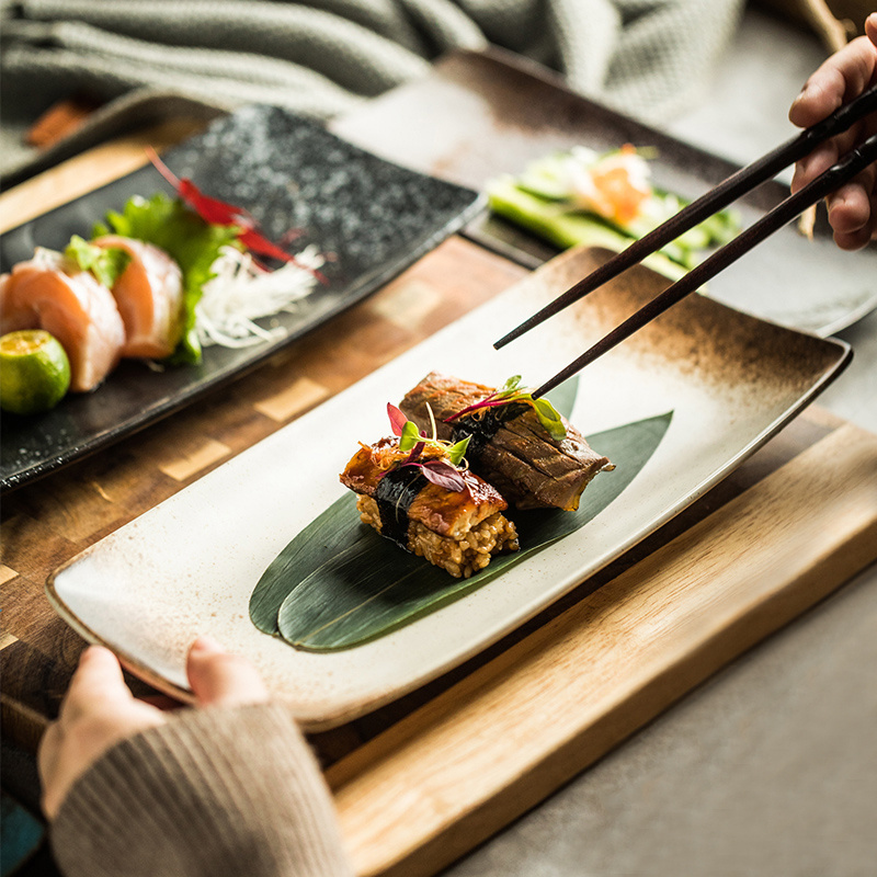 Japanese Ceramic Plates Sushi Dish Tableware Tray Cutlery - Image 10