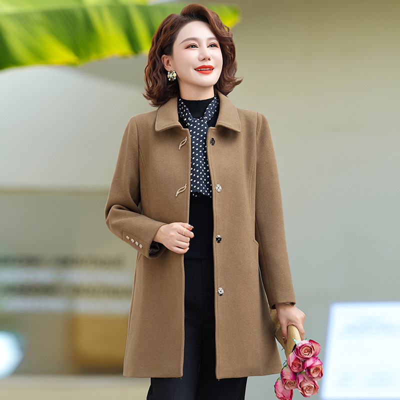 Mid-length Wool Blazer Designed Specifically For Middle-aged And Older Women - Image 5