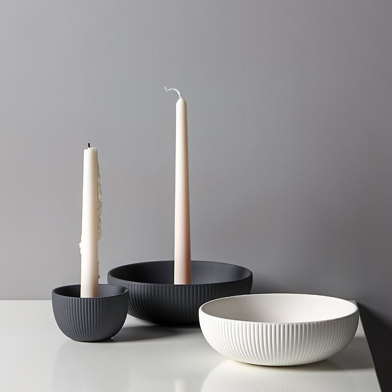 Simple Ceramic Candle Tray Candle Holder Candle Utensils - Image 2
