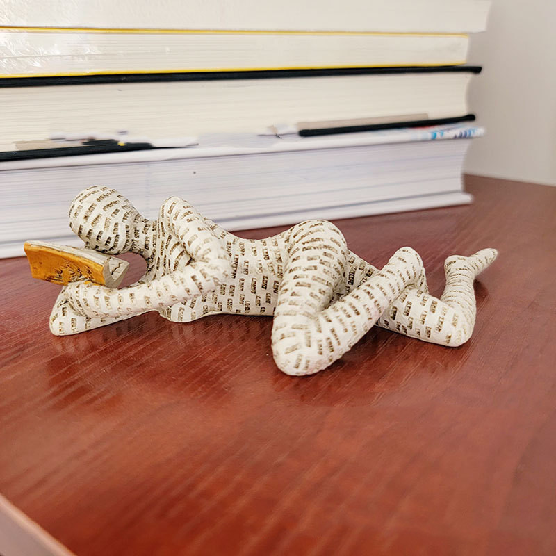 Reading Woman Thinker Resin Statue House Decoration Ornament Character Sculpture Home Decor Ornament Bookshelf Decoration - Image 8