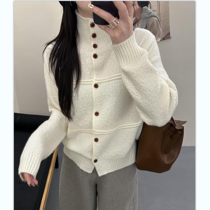 New Autumn Winter Merino Wool Knitted Sweater Coat - Image 7
