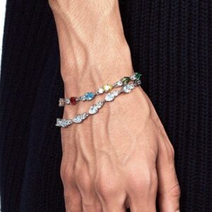 Alien Colored Diamond Tennis Bracelet For Men Hip-hoand Women