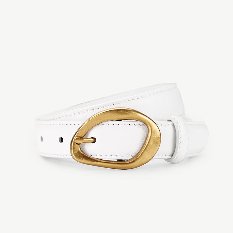 Stylish Versatile Womens Belt Made From Top-layer Cowhide - Image 5