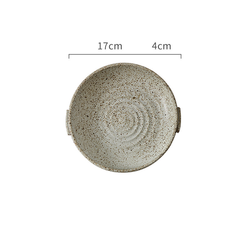 Japanese Binaural Plate Handmade Stoneware Cutlery Set - Image 6
