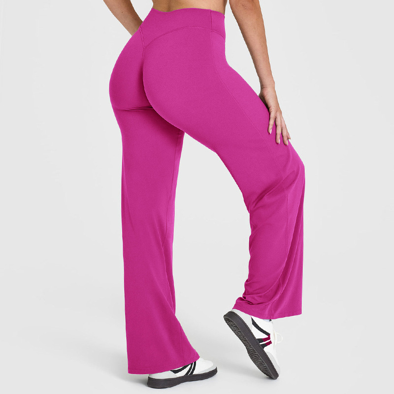 Loose Straight-leg Yoga Pants That Create A Slimming High-waisted Look - Image 6