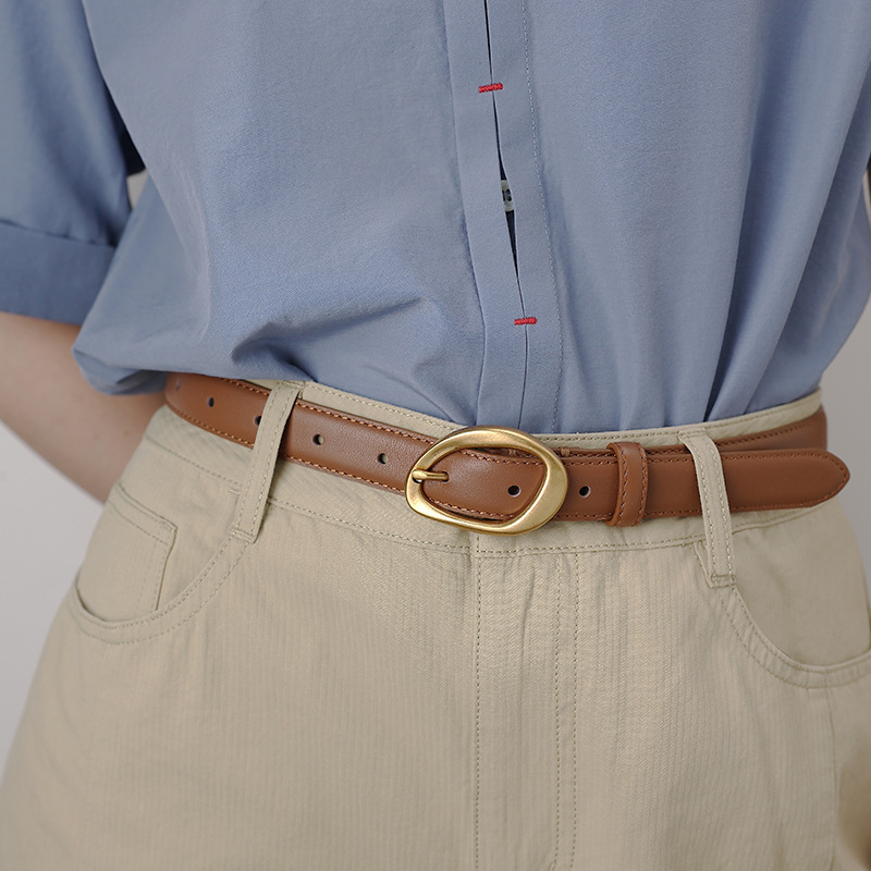 Stylish Versatile Womens Belt Made From Top-layer Cowhide